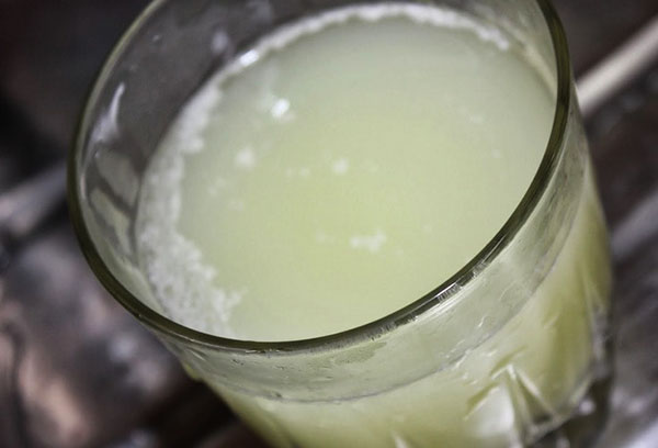 A glass of whey