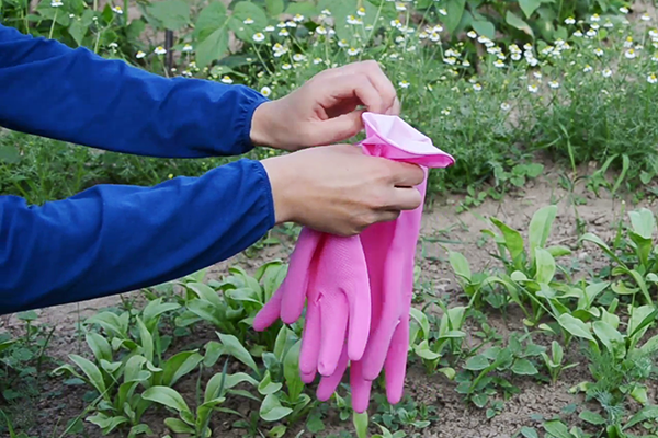 Gants en caoutchouc pour le jardinage