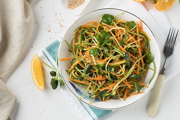 Salad hijau mikro bunga matahari