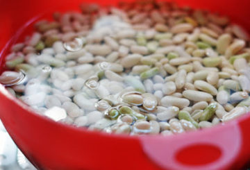 Beans soaking